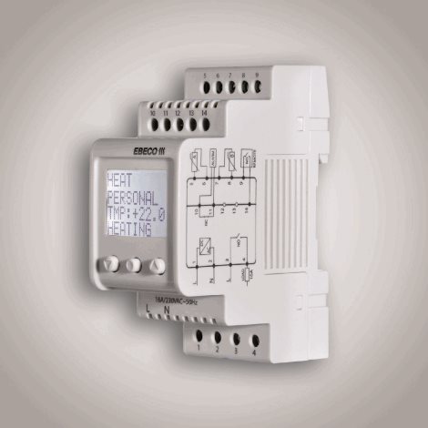 EB-Therm 800 Univerzální digitální termostat s LCD displejem na DIN (2 moduly) 2