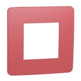 NU280213 Unica Studio Color - Krycí rámeček jednonásobný, Red/Bílý