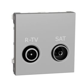 NU345430 Unica - Zásuvka TV-R/SAT individuální 2 dB, 2M, Aluminium