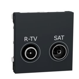 NU345454 Unica - Zásuvka TV-R/SAT individuální 2 dB, 2M, Antracit