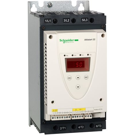 ATS22D62Q Softstartér 15 / 30 kW, 62 A, 230 / 400 V, zabudovaný by-pass, Uc = 230 V AC