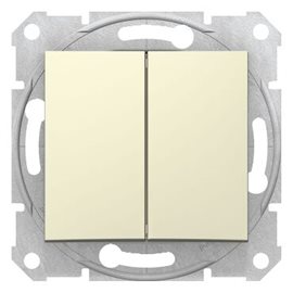 SDN0600147 Přepínač dvojitý střídavý, ř. 6+6 (5b), beige