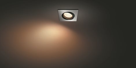 Hue WACA Centura podhledové LED svítidlo GU10 5,7W 350lm 2000-6500K RGB IP20 hranaté, hliník 9