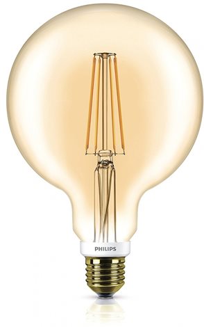 LED žárovka Philips Vintage LEDClassic 8W-50W G120 E27 GOLD D 2200K 1