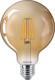 Vintage LED filament žárovka E27 G93 4W (35W) 400lm 2500K nestmívatelná, zlatá