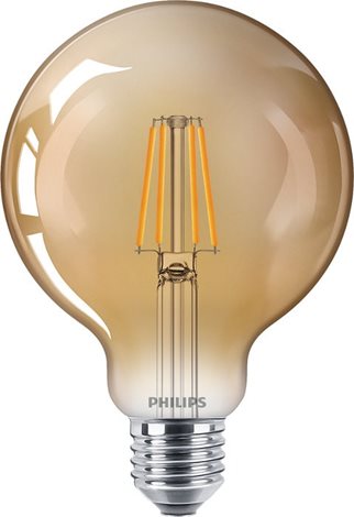 Vintage LED filament žárovka E27 G93 4W (35W) 400lm 2500K nestmívatelná, zlatá 1