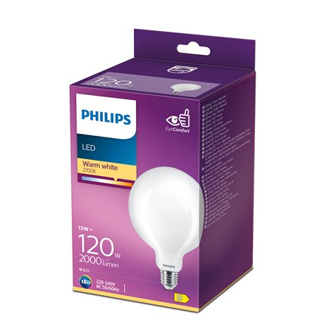 LED žárovka Philips Classic 120W G120 E27 WW FR ND 13W 2000lm 2