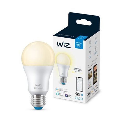 WiZ LED žárovka E27 A60 8W 806lm 2700K IP20, stmívatelná 4