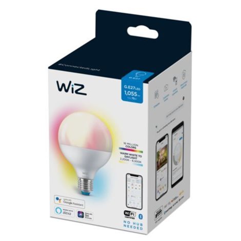 WiZ LED žárovka E27 G95 Globe 11W 1055lm 2200-6500K RGB IP20, stmívatelná 3