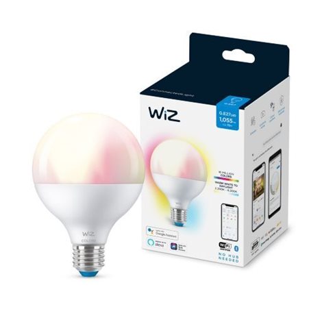WiZ LED žárovka E27 G95 Globe 11W 1055lm 2200-6500K RGB IP20, stmívatelná 4