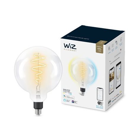 WiZ LED filament žárovka E27 G200 6,7W 470lm 2700-6500K IP20, stmívatelná 4