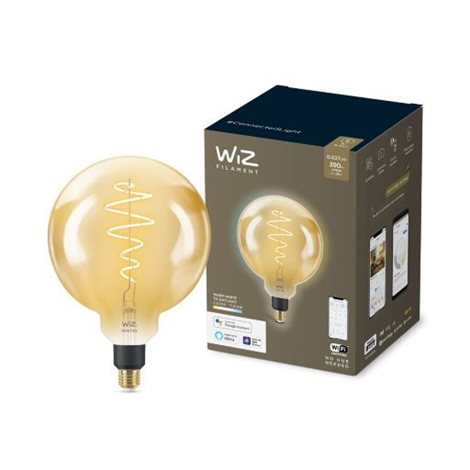 WiZ LED žárovka filament amber E27 G200 6W 390lm 2000-5000K IP20, stmívatelná 4