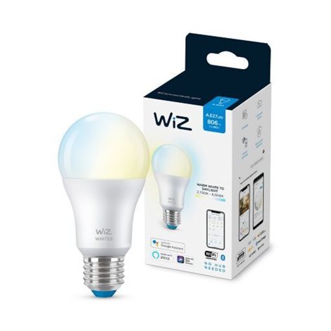WiZ LED žárovka E27 A60 8W 806lm 2700-6500K IP20, stmívatelná 4