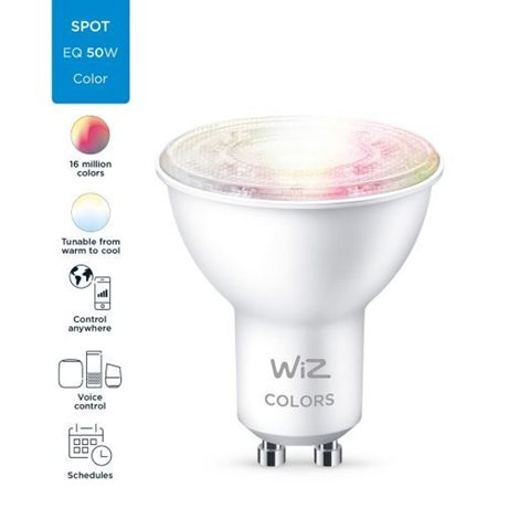 WiZ LED žárovka GU10 PAR16 4,7W 345lm 2200-6500K RGB IP20, stmívatelná 7