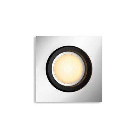 Hue WA Milliskin podhledové LED svítidlo 1xGU10 5W 350lm 2200-6500K IP20 hranaté, hliník 2