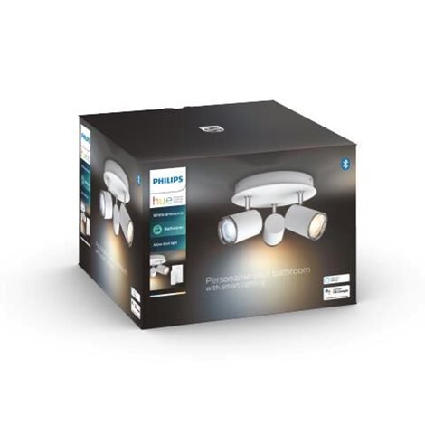 Hue WA Adore koupelnové bodové LED svítidlo 3xGU10 5W 350lm 2200-6500K IP44 bílé + ovladač 3
