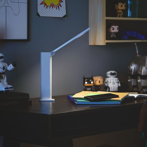 Amber přenosná stolní LED lampa 1x5W 120lm 4000K IP20 USB, krokové stmívání, bílá 7
