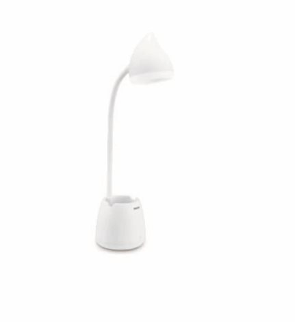 Hat stolní LED lampa USB 1x4,5W 80lm 3000/4000/5700K IP20, krokové stmívání, bílá 1
