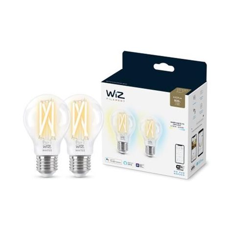 WiZ SET 2x LED žárovka E27 A60 Filmant 7W (60W) 806lm 2700-6500K IP20, stmívatelné 1
