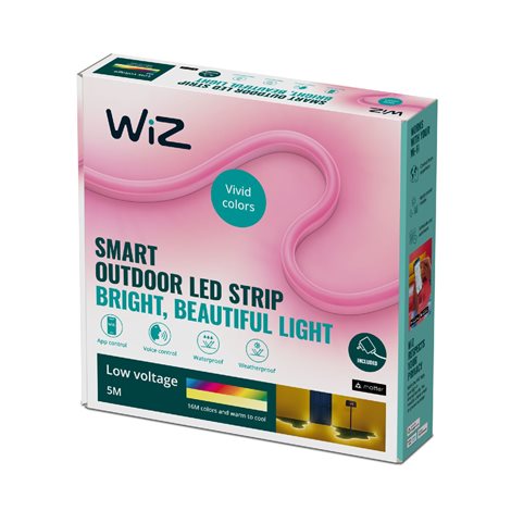 WiZ LED pásek 24W 630lm 2700-5000K RGB IP65 5m, stmívatelný 2