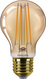 LED filament žárovka E27 A60 3,1W (25W) 250lm 1800K nestmívatelná, jantarová