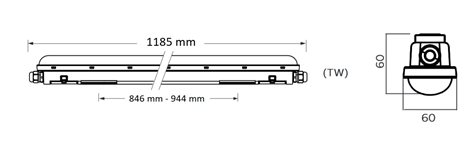 PILA WT008C 40S/840 PSU L1200 TW CLASSIC Prachotěsné svítidlo, délka 1200 mm, IK08, 40W, 4 000lm 2