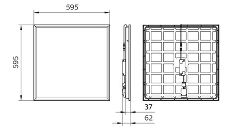 RC132V G5 34S/830 PSU W60L60 OC LED Panel 28,5W 3400lm Čtverec, 50 000 h (L80), 3000K 8