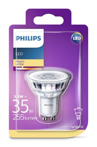 LED žárovka Philips LEDClassic 3.5W-35W GU10 WW 36D RF ND 1BC/6 4