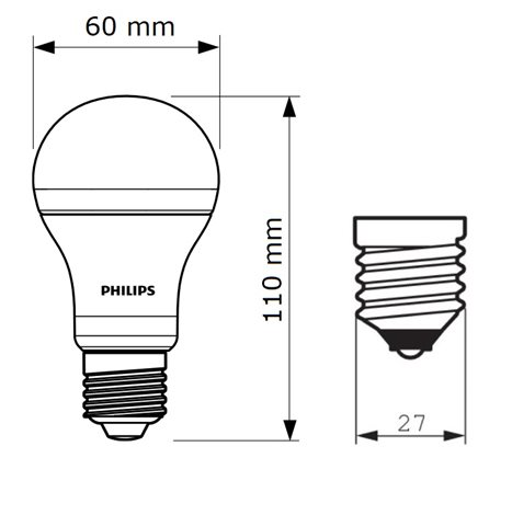CorePro LEDbulb ND 12,5-100W A60 E27 865 LED Žárovka 12,5W 1521lm 2