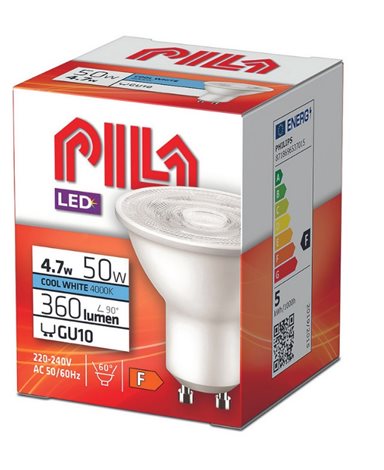 PILA LED 50W GU10 CW 60D ND LED žárovka 4,7W 360lm 2