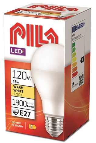 PILA LED 120W A67 E27 WW FR ND LED žárovka 15W 1900lm 2