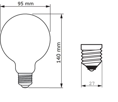 LED žárovka Philips Classic 60W G93 E27 WW FR ND 7W 806lm 3