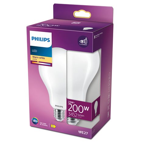 LED žárovka Philips Classic 200W A95 E27 WW FR ND 23W 3452lm 2