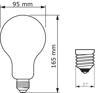 LED žárovka Philips Classic 200W A95 E27 WW FR ND 23W 3452lm 3