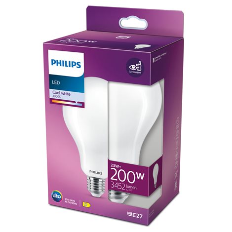 LED žárovka Philips classic 200W A95 E27 CW FR ND 23W 3452lm 2