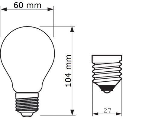 LED žárovka FILAMENT Classic LEDbulb ND 8-75W A60 E27 827 CL 2