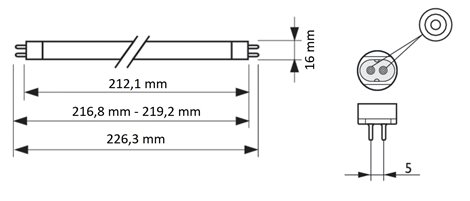 TL Mini 6W/33-640 Lineární zářivka 6W 280lm 2