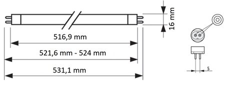TL Mini 13W/33-640 Lineární zářivka 13W 930lm 2