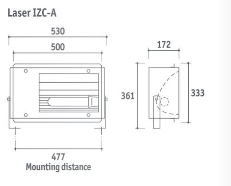 Reflektor Indalux IZC-A H4002551 E40 MH 400W 230V, Class I, IP65, bez zdroje, bílý 4