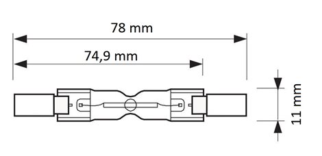 Halogenová žárovka Plusline ES C R7s 230V CL (eq. 60W) 48W 78mm 780lm 2900K 2