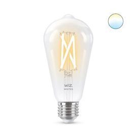 WiZ LED žárovka filament E27 ST64 7W 806lm 2700-6500K IP20, stmívatelná