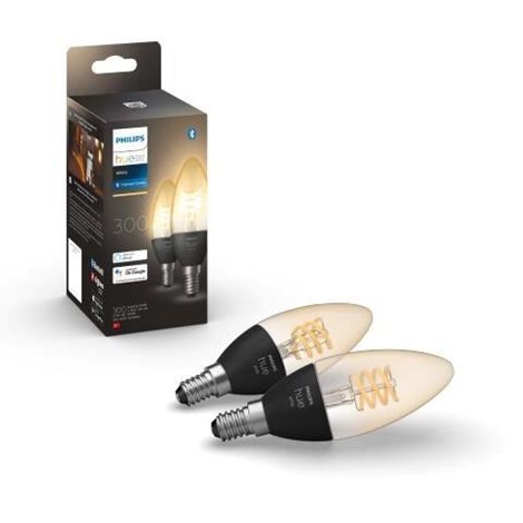 HUE Bluetooth 2x žárovka LED E14 filament svíčka 4.5W 300lm 2100K 5