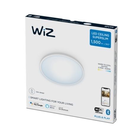 WiZ Superslim přisazené LED svítidlo 16W 1500lm 2700-6500K IP20 29,2cm, bílé 2