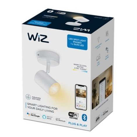 WiZ Imageo bodové LED svítidlo 1xGU10 5W 345lm 2700-6500K IP20, bílá 2