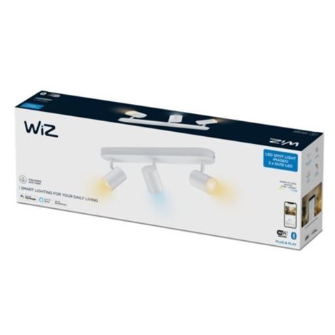 WiZ Imageo bodové LED svítidlo 3x GU10 4,9W 345lm 2700-6500K IP20, bílé 2