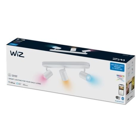 WiZ Imageo bodové LED svítidlo 3x GU10 4,9W 345lm 2200-6500K RGB IP20, bílé 2