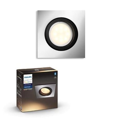 Hue WA Milliskin podhledové LED svítidlo 1xGU10 5W 350lm 2200-6500K hranaté IP20, hliníkové 4