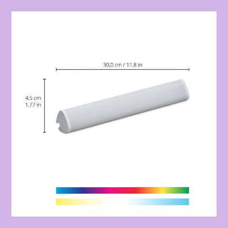 WiZ Single Bar lineární LED svítidlo 5,5W 400lm 2200-6500K RGB IP20 30cm, bílá 3