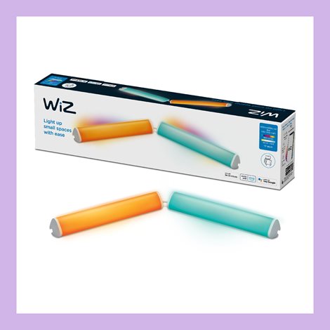 WiZ Dual Bar lineární LED svítidlo 10,5W 800lm 2200-6500K RGB IP20 30cm, bílé / sada 2ks 2
