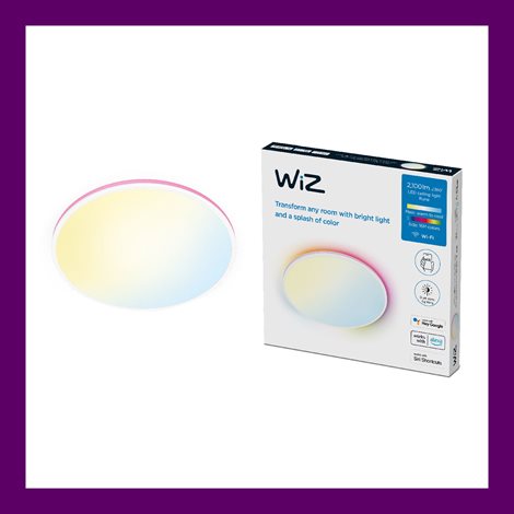 WiZ Rune přisazené LED svítidlo 21W 2100lm 2700-6500K RGB IP20 40cm, bílé 6